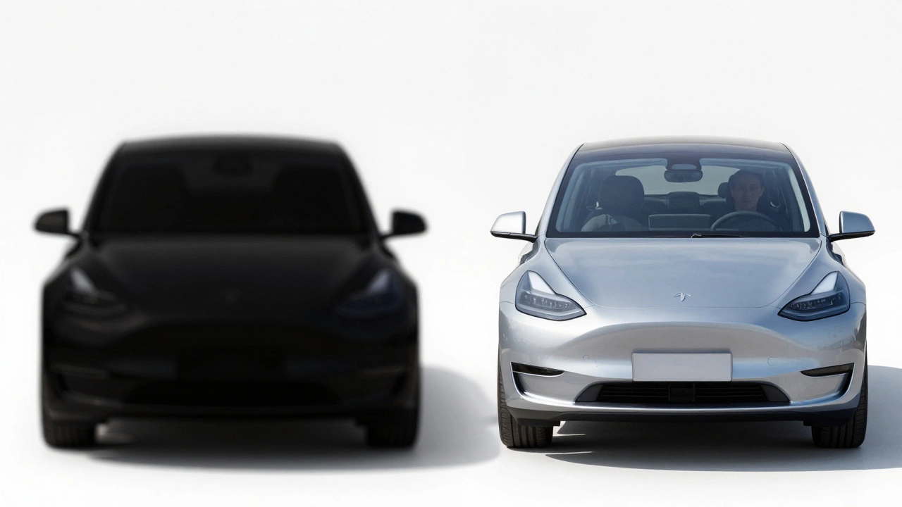 Side-by-side comparison of 20% and 35% window tint, highlighting visibility differences in sunlight.