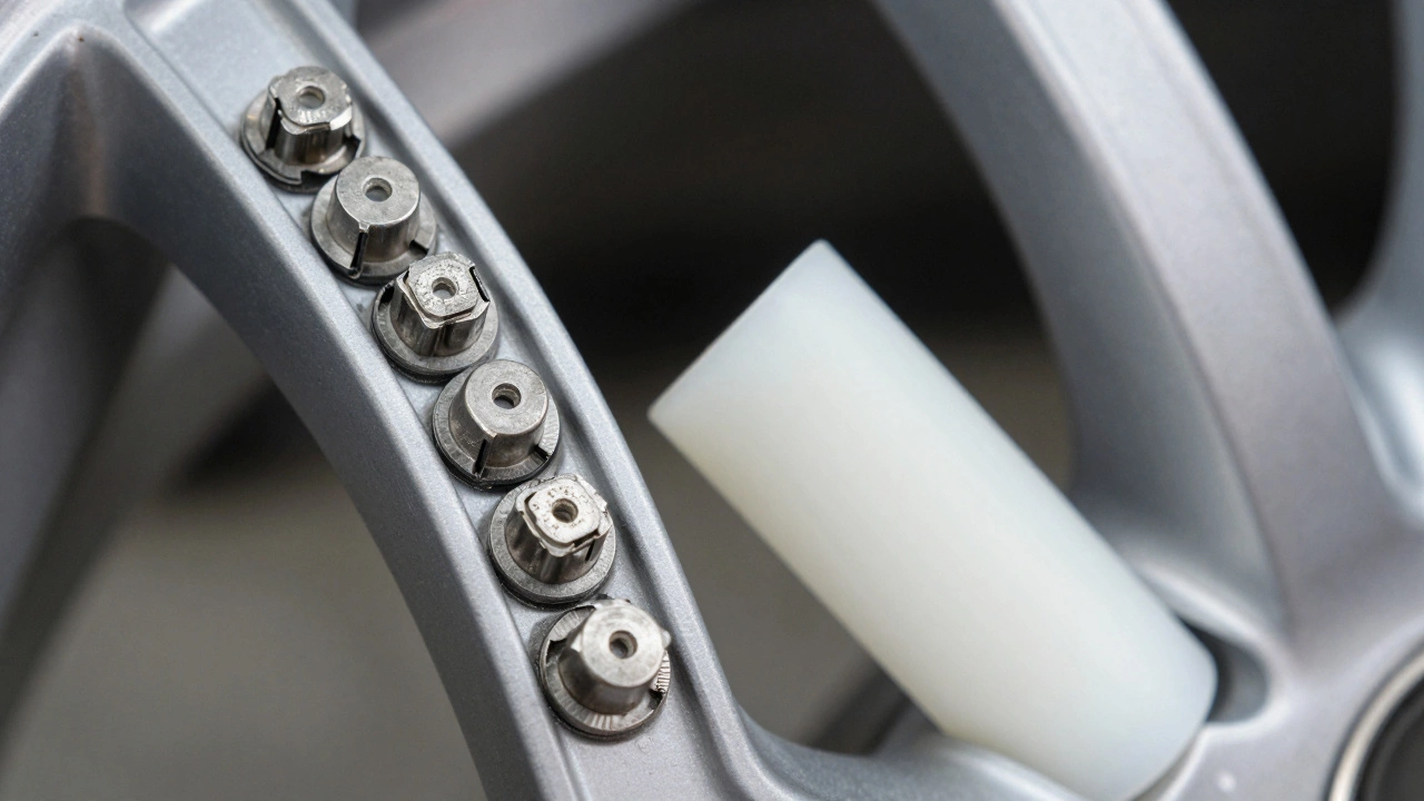 Comparison of clip-on versus adhesive weights on an alloy rim