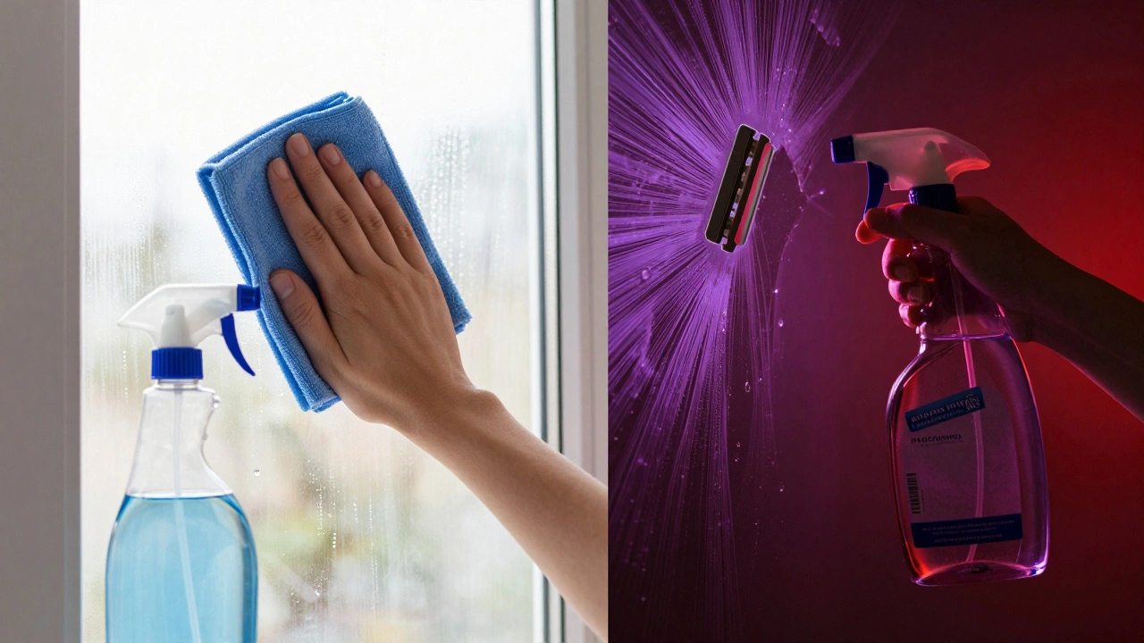 Microfiber cloth cleaning tint vs harsh chemicals damaging film
