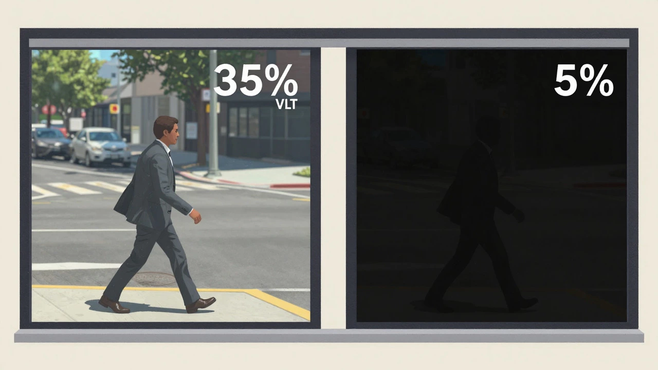 Comparison of visibility through legal and illegal tint